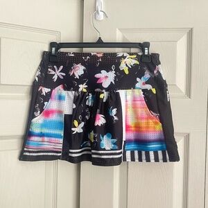 Lucky in Love women's Tropical Sublime Skirt skort tennis size XS, L: 13in.   B